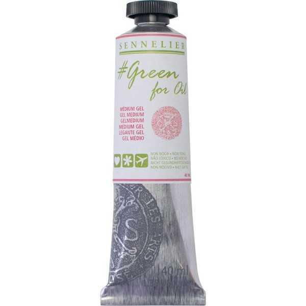 Medium Gel GREEN FOR OIL Sennelier. 40ml.