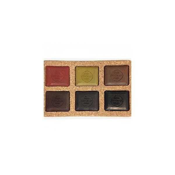 Viarco ArtGraf Tailor Shape Set Corcho 6 Pastillas Acuarelables Tonos Tierra 5 x 4 cm