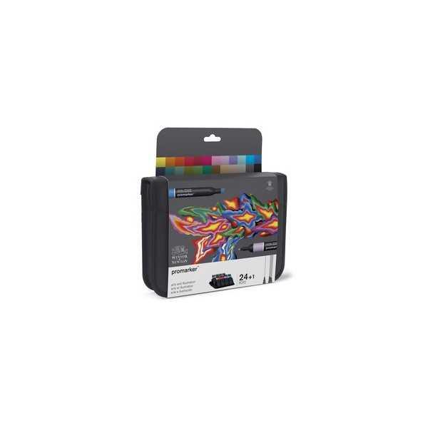 Winsor & Newton Promarker Set Arte e Ilustración 24 Rotuladores con Estuche