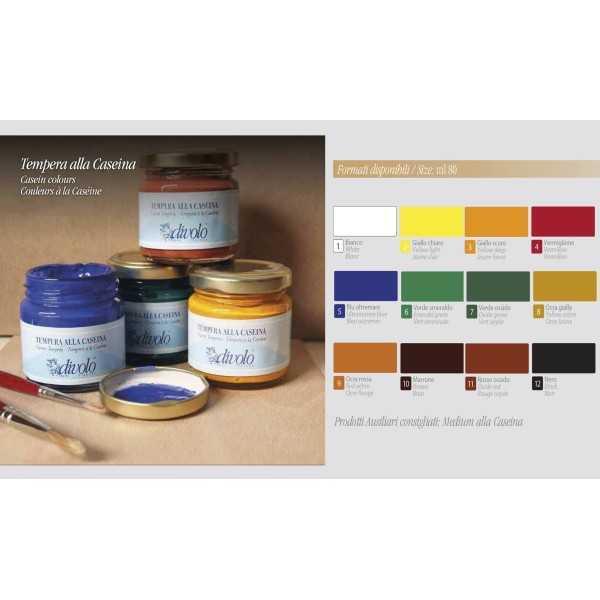 Tempera a la Caseina Verde Oxido 80ml.Divolo