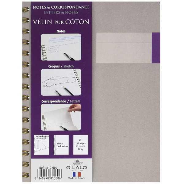 Cuaderno Velin Algodón Puro A5 125g. G. Lalo