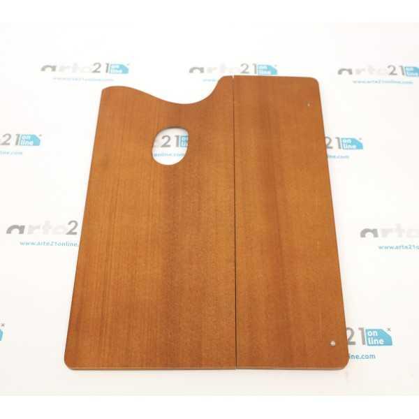 Paleta de Madera Pintor Plegable 33x24cm. (Plegada 33x14,5cm.)
