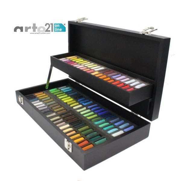 Caja Madera PASTEL SENNELIER. 120 medios pasteles