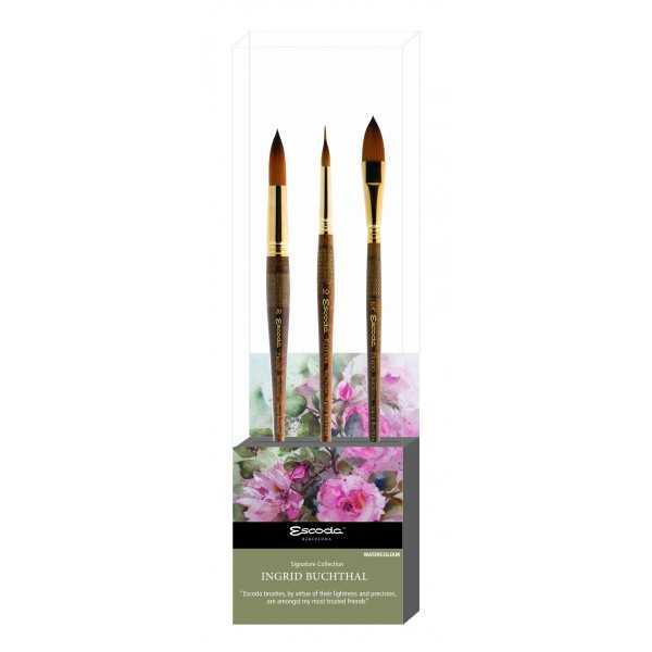 ESCODA INGRID BUCHTHAL Set 3 pinceles Acuarela. 8612-1