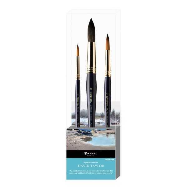 ESCODA DAVID TAYLOR Set 3 pinceles Acuarela . 8609-1