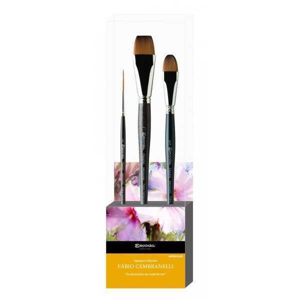 ESCODA FABIO CEMBRANELLI Set 3 pinceles Acuarela . 8607-2