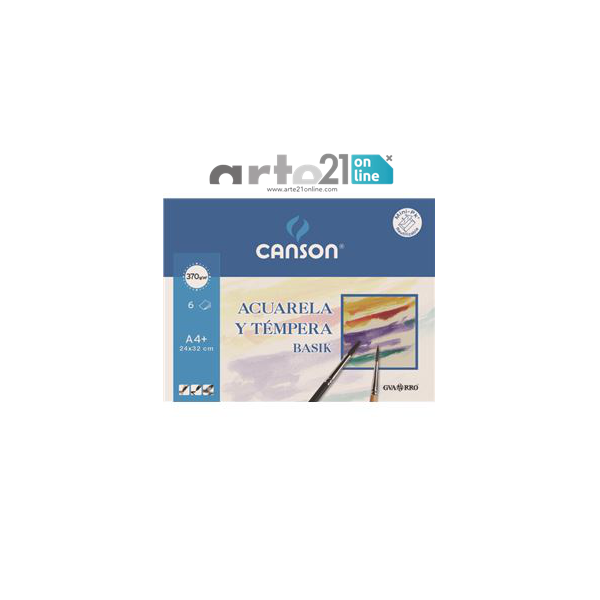 Pack 6 Hojas CANSON Basik A4 370gr