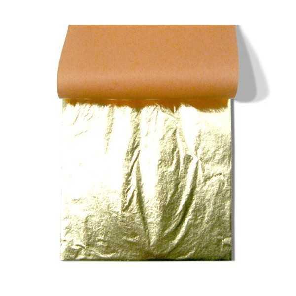 Hojas ORO IMITACION. Libro 25 hojas