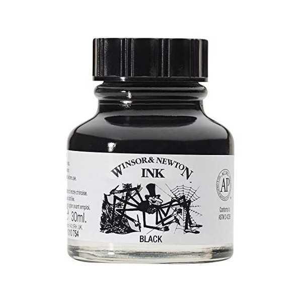 Tinta de Dibujo Winsor&Newton 30ml. Negro