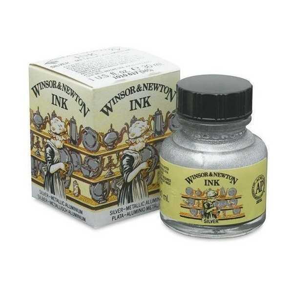 Tinta de Dibujo Winsor&Newton 30ml. Plata