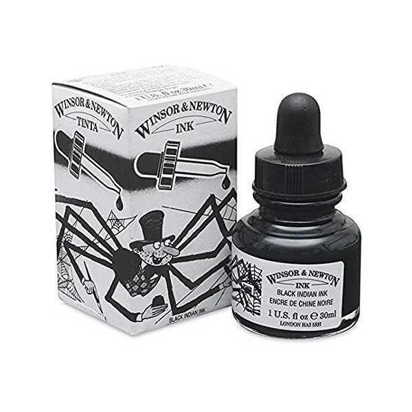 Tinta de Dibujo Winsor&Newton 30ml. Negro Cuenta gotas