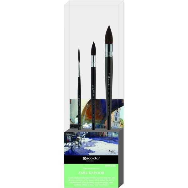 ESCODA AMIT KAPOOR Set 3 pinceles Acuarela. 8618-1