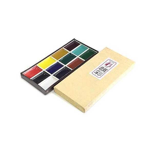 HOLBEIN GANSAI Set Acuarela Tradicional Japonesa. 12 Colores