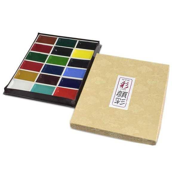 GANSAI HOLBEIN Acuarela Tradicional Japonesa. 18 Colores