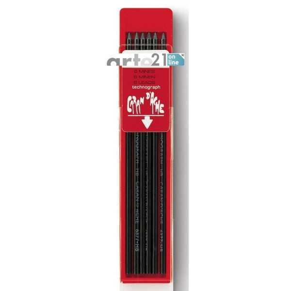 Minas Caran D´ache. 3MM/ 6B. Caja 6 unidades