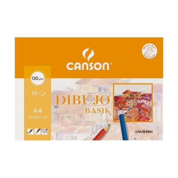 Pack 10 Hojas CANSON Basik A4 130gr