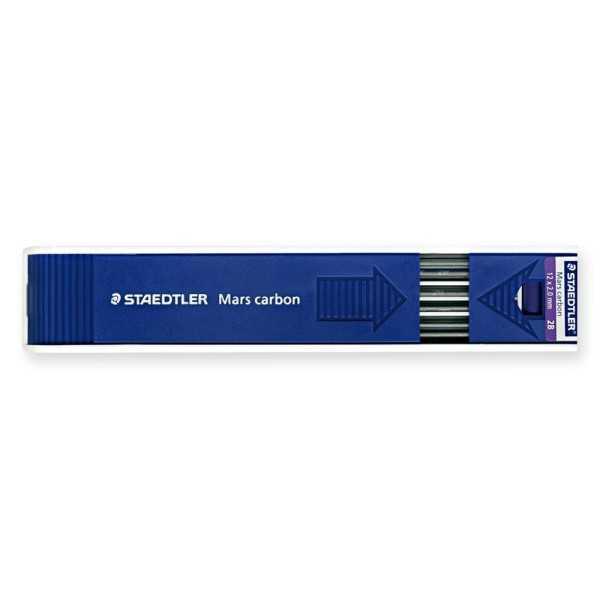 Caja 12 Minas con afilaminas 2mm. Staedtler Mars Carbon 2B