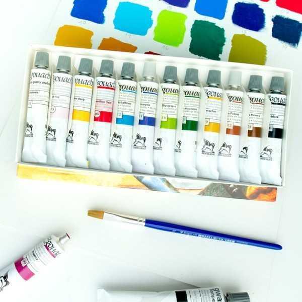 Gouache Renesans 12 Colores.  20ml.