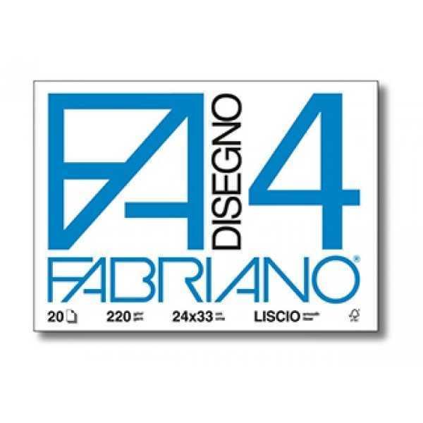 Bloc con 4 Esquinas Fabriano 4L 20 Hojas Liso 24x33cm. 220gsm