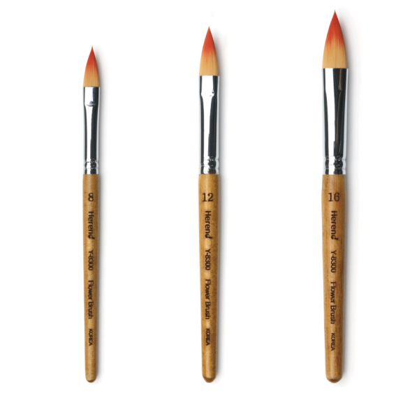 HEREND Flower Brush. Set 3 pinceles