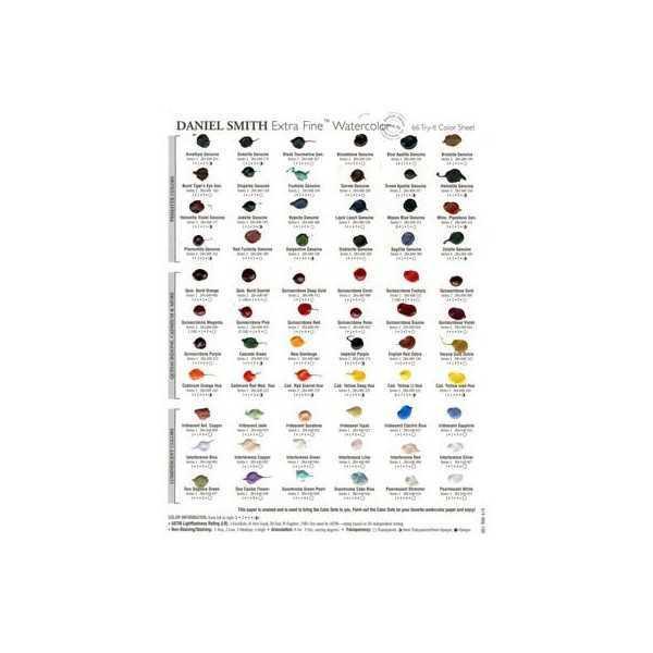 Daniel Smith Watercolour 66 Dot Card Carta de Acuarelas