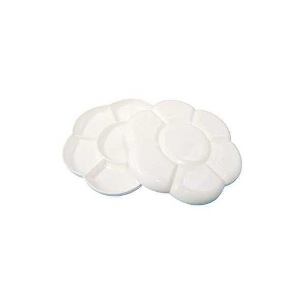 Paleta de Plastico Flor Doble 17cm. diametro