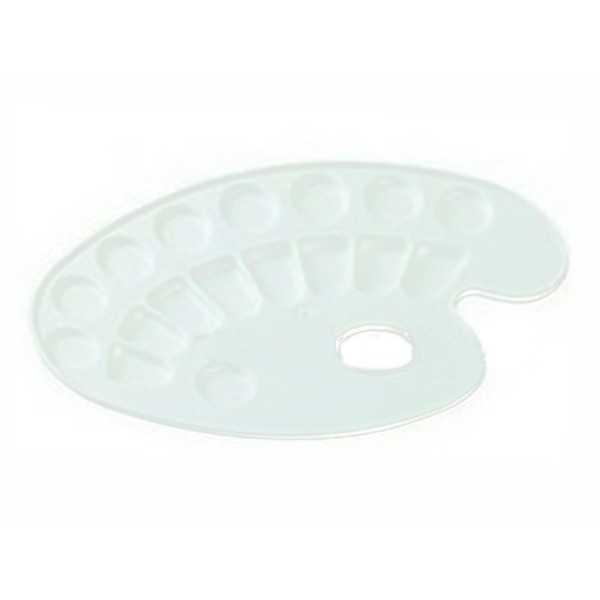 Paleta TALENS. Plastico Oval. 24,5 x 15cm. 17 pocillos