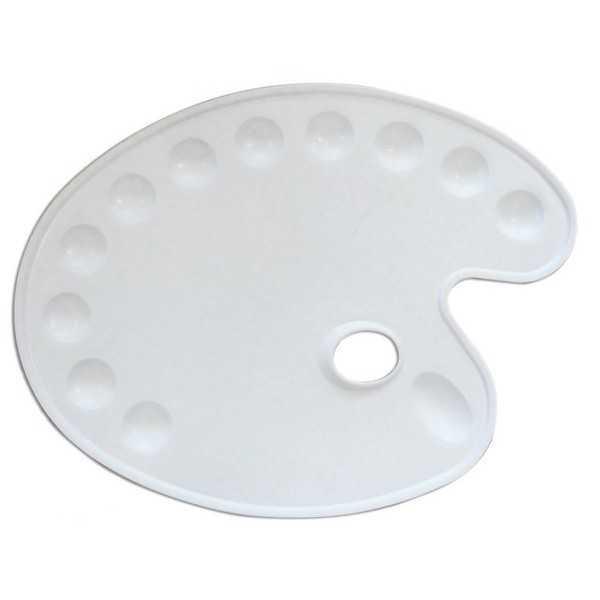Paleta de Plastico Ovalada 36x27cm. 11 pocillos