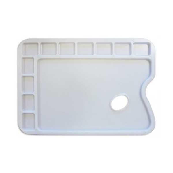 Paleta de Plastico Rectangular. 34x24cm. 11 pocillos