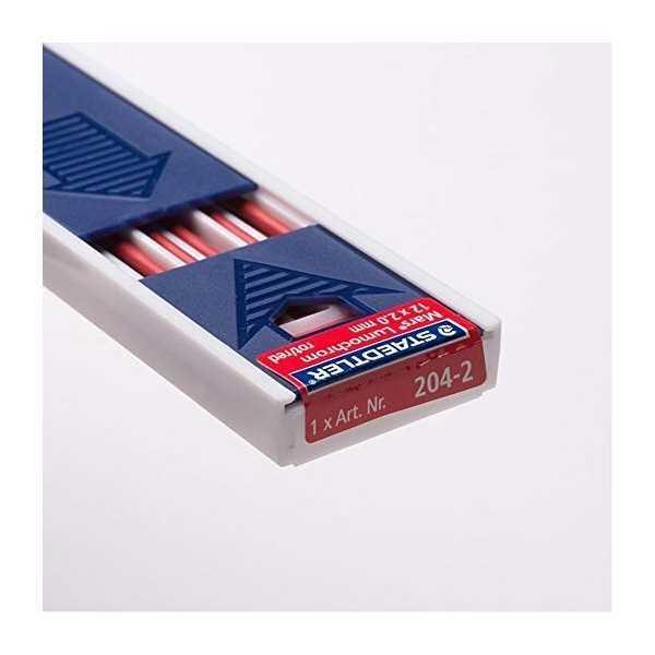 Minas Staedtler Lumochrom 2mm. (12unds.) Rojo