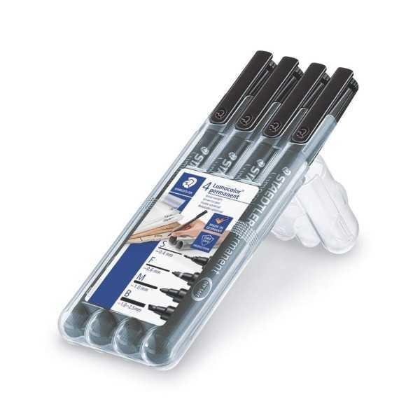 Estuche de 4 Rotuladores Staedtler Lumocolor (S, F, M, B)
