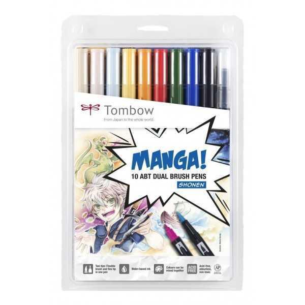 Set Rotuladores Tombow ABT 10 colores Manga Shonen