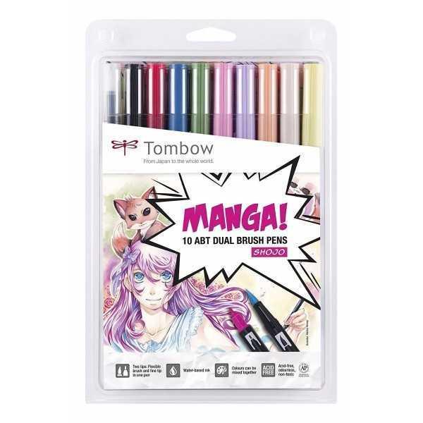 Set de Rotuladores Tombow ABT 10 colores Manga Shojo
