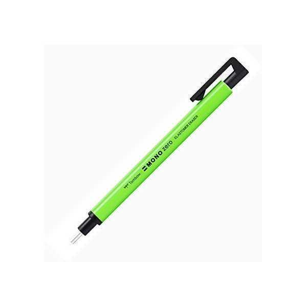 Portagomas Tombow MONO Redondo 2,3 Verde Fluor