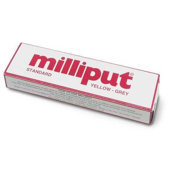 MILLIPUT. Masilla Epoxídica Bicomponente. Amarillo Gris