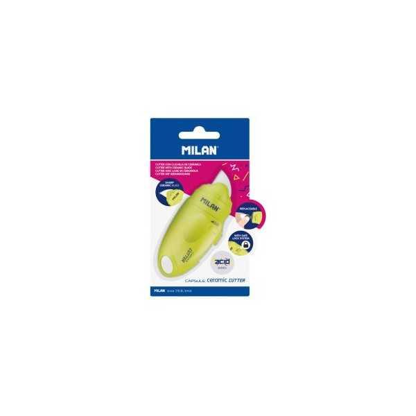 Cutter Cuchilla de Cerámica MILAN Capsule Amarillo Fluor