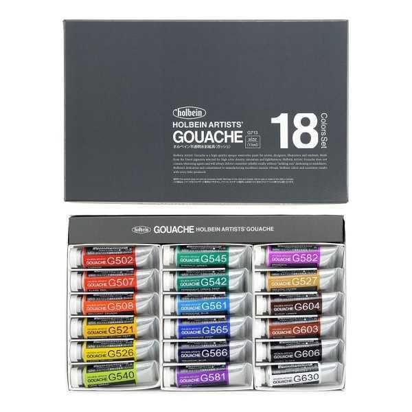 HOLBEIN Artists Gouache Set 18 colores 15ml
