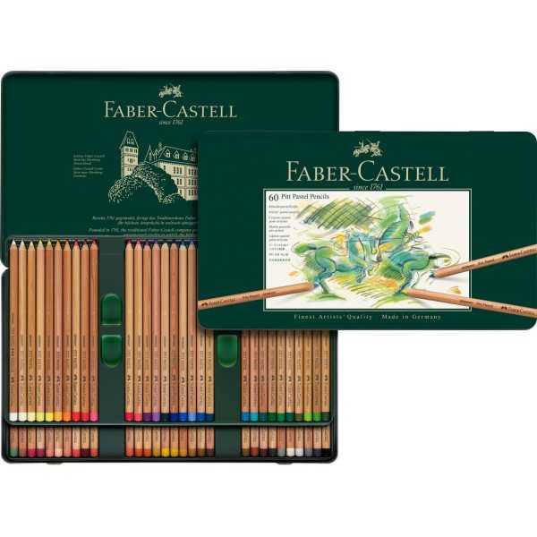 Estuche 60 Lápices Pitt Pastel FABER CASTELL.