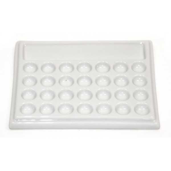 Paleta Porcelana Rectangular. 28 espacios. 18,5 x 15 cms
