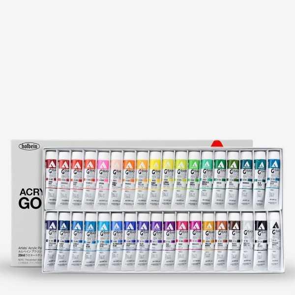 HOLBEIN ACRYLA GOUACHE 36 Tubos de 20 ml.