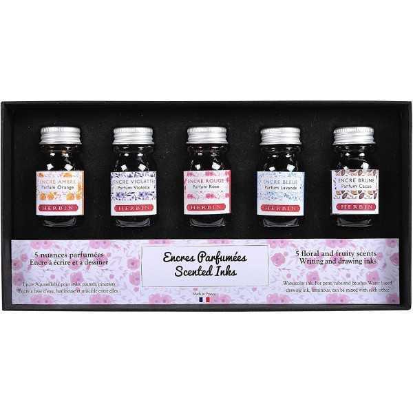 Set de 5 Frascos Tinta Perfumada J. Herbin