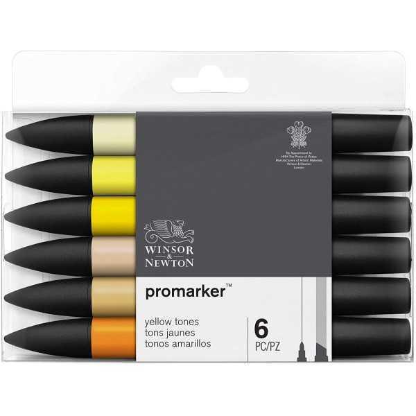Rotuladores PROMARKER Winsor Newton 6 unid. Tonos Amarillos