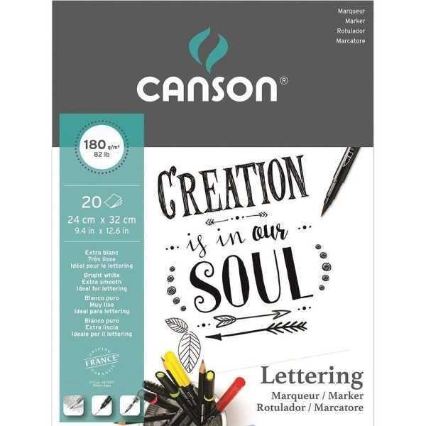 Canson Lettering Marker 24x32cm. 20Hojas 180gr.