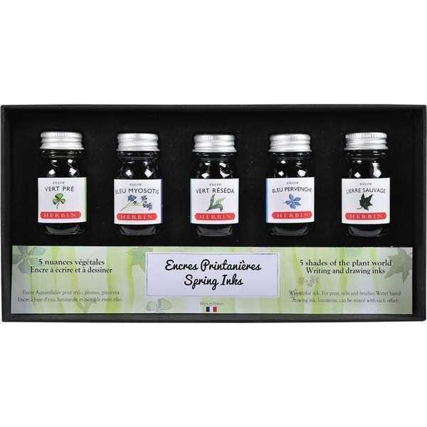 Set de 5 Frascos Tinta J. Herbin Colores Primavera