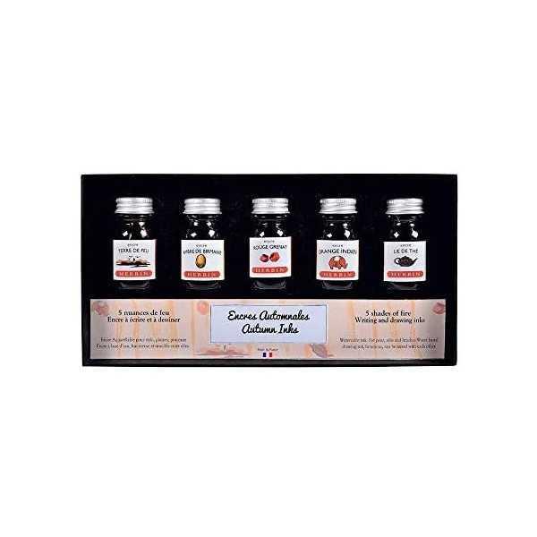 Set de 5 Frascos Tinta J. Herbin Colores Otoñales