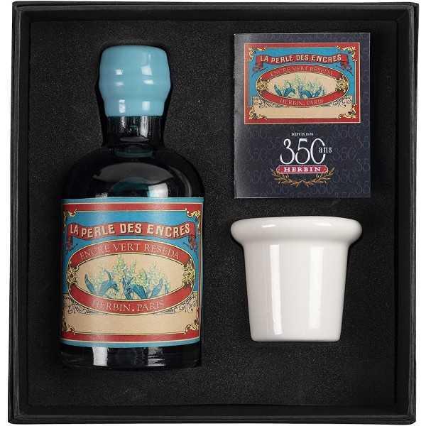 COFRE 350º Aniversario Tinta J. HERBIN. Vert Reseda 100ml.