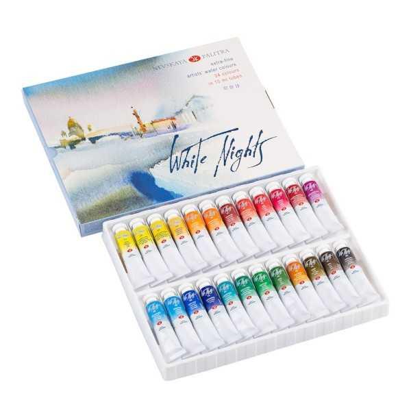 Set Acuarela White Nights 24 tubos de 10 ml