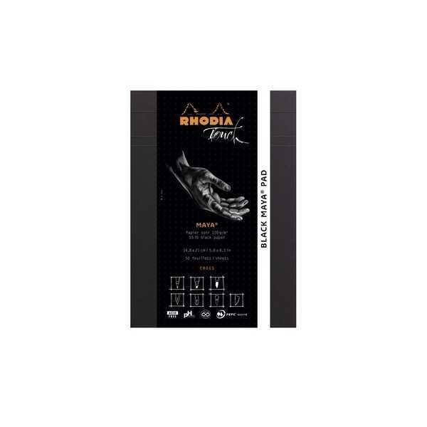 Cuaderno Rhodia Maya BLACK 120gr Punteado "Cross 'n' Dot. A5 50Hojas