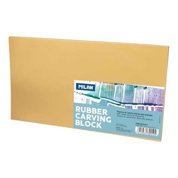 MILAN Plancha de grabado Rubber Carving Block 28 X 15,5 X 0,7 CM