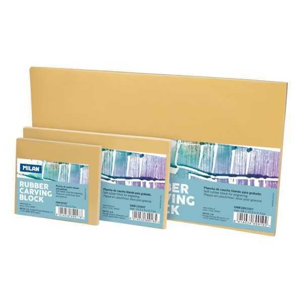 MILAN Plancha de grabado Rubber Carving Block 15,5 x 9 x 0,7 cm
